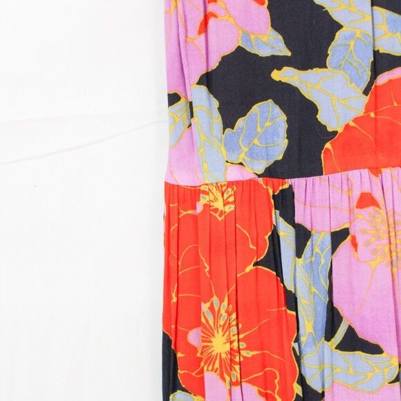 NWT LOFT Full Bloom Floral Strappy Sleeveless Maxi Dress 0 - Picture 6 of 9